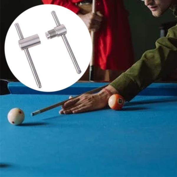Rostfritt stål Cue Tip Press Tool Shaper för 14 mm Pool Snooker Billiard Flat