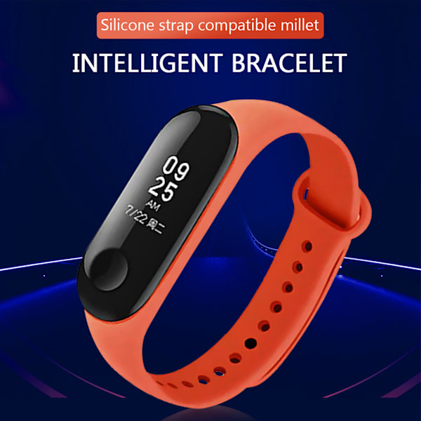 Silikarem Lämplig för Xiao mi Mi Band 4 3 Vattentätt armband Hållbar för Smart Watch Modeband Bälte Sport handled