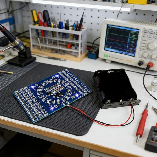 Flerbruks elektronisk treningssett med gjenbrukbare komponenter og testpunkter