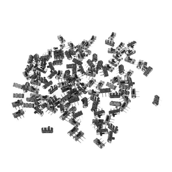 25st 3-stifts mini-skjutomkopplare På-AV 2-positions mikroskjutvippströmbrytare Miniatyr horisontell skjutomkopplare SMD