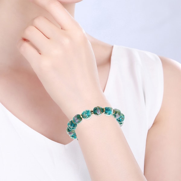 Naturligt helande armband Kristallarmband Ädelsten Stenarmband Ångestarmband Positivitetspresenter för kvinnor