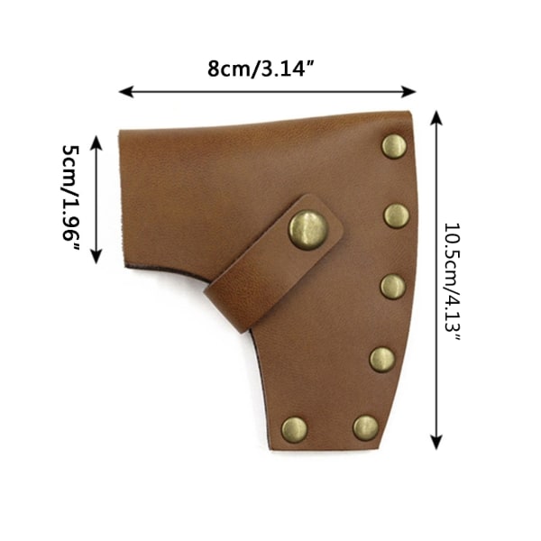 Yxaslida Praktiskt yxhölster för case Cover Retro läderyxa Cover för vandring-camping Brown
