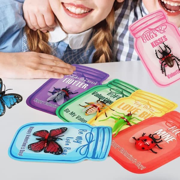 Festlig Valentinsdag-kort for barn Skoler Klasse Klasserom Festgaver E