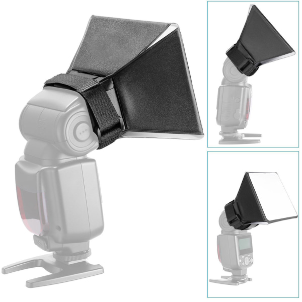 Universal Foldbar Flash Softbox Diffuser Kamera Foto Speedlight Soft Box Kit Værktøj til Nikon Kamera Tilbehør