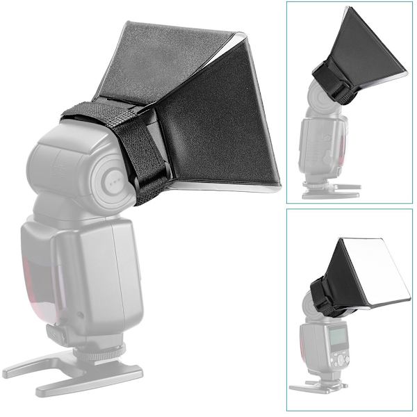 Universal Vikbar Blixt Softbox Diffuser Kamera Foto Speedlight Soft Box Kit Verktyg för Nikon Kameratillbehör