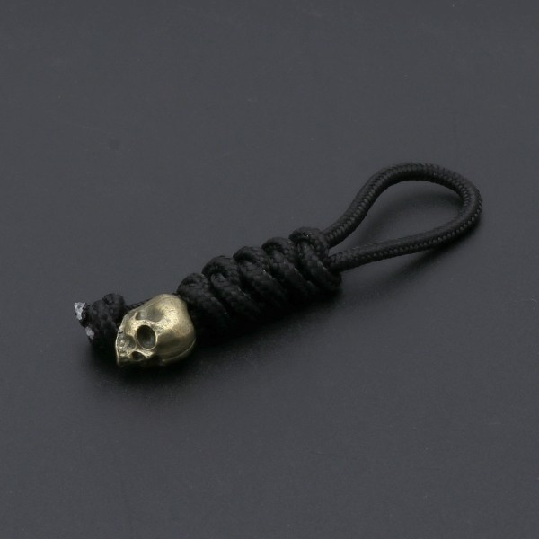 Vintage skelett skalle hänge för nyckelring vävd rep flätad nyckelring Smycken för kvinnor män Handväska handväska Mobiltelefon