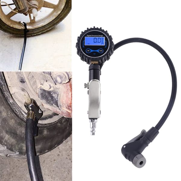1-200 PSI Noggrann Digital Däckpump Kraftig Pumpa Säkert Lätt att Använda
