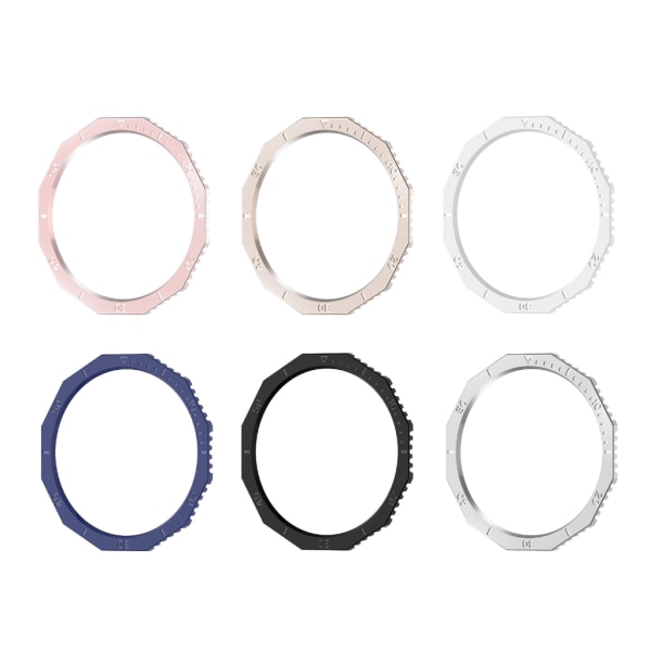 Snygg cover för Smartwatch Bezel Styling cover Skydd mot repor för Watch6 Classic43mm R950 White 47mm