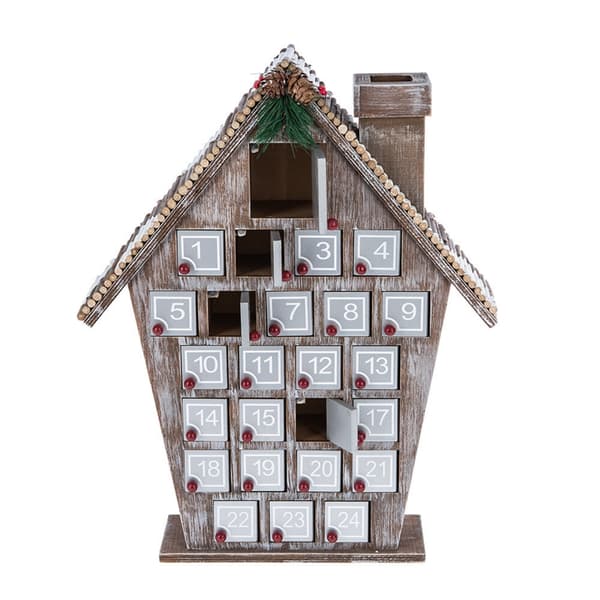 Advent Kalender i Tre Skrivebordsornament for Julepynt