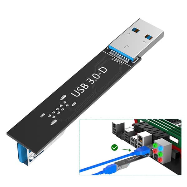 USB3.0 D Forlængerplade Han til Hun Adapter For Effektiv PC Tilslutning