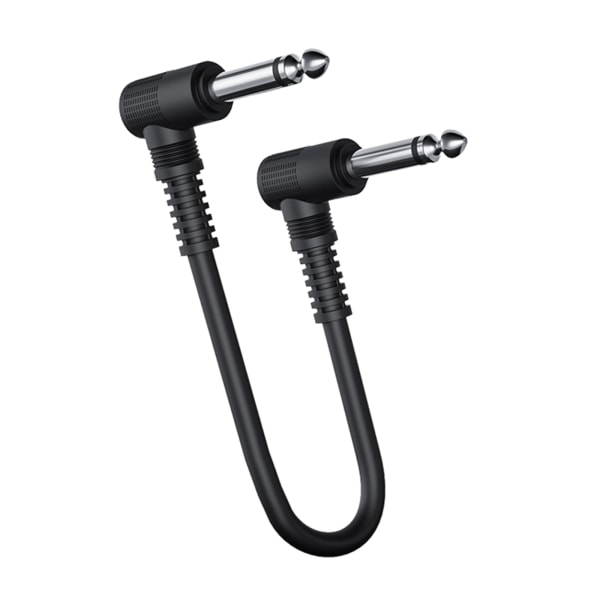 Gitar Patch Kabel, 15 cm 20 cm Profesjonelle Gitar Effekt Pedal Kabler, Svart Rett Vinkel Plugg Pedalbrett Kabel