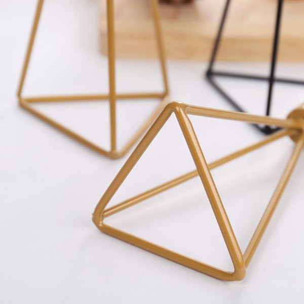 2 delar järnljusstakar för hembröllop Geometrisk ljusstakehållare för hemmafest Bar Café Hotell middagsbord Gold S