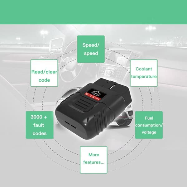 OBD2 Skanner Motorlampe Sjekk Feildeteksjon Bil Diagnostisk Verktøy Kode Leser