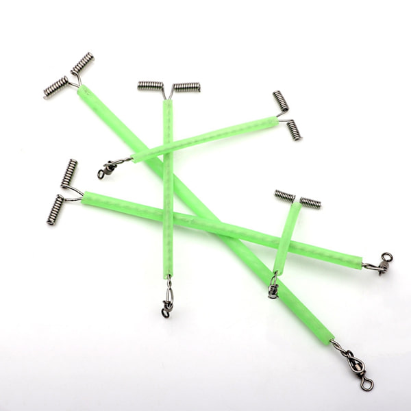 20st rostfria fiskedrag Linjeledare spår Lysande fiskeriggar med rullande svängar 3-vägs set 12cm
