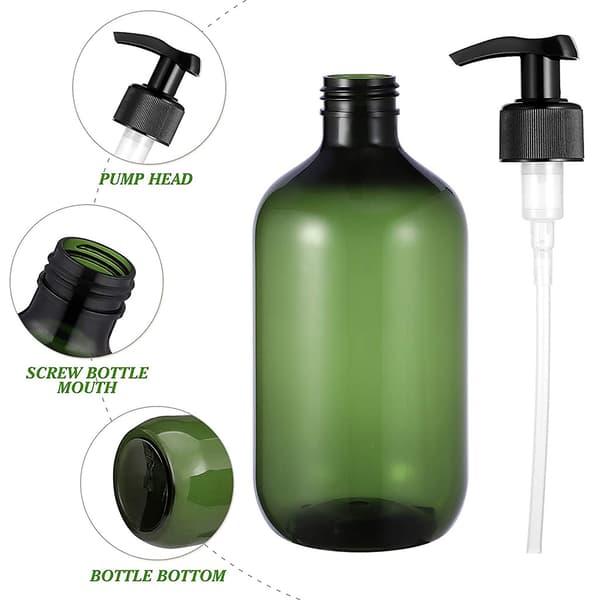 4 stk. 500 ml tom pumpeflaskedispenser tomme genopfyldelige kropssæbeflasker