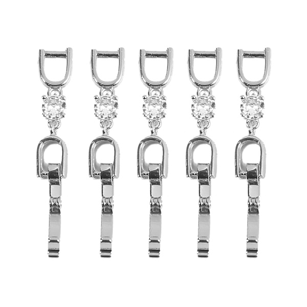 5 Stycken Halsband Armband Förlängare Kristall för Strass Vikbar Förlängningslås för Armband Halsband Smyckestillverkning