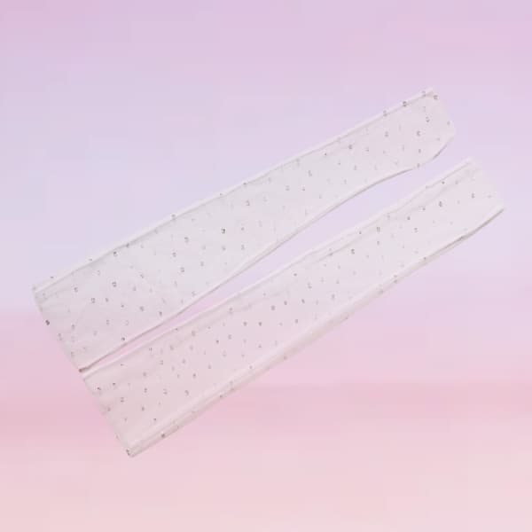 2lots Kvinnor Mesh Arm Ärmar Strass Mönster Överärmar Brudärmar