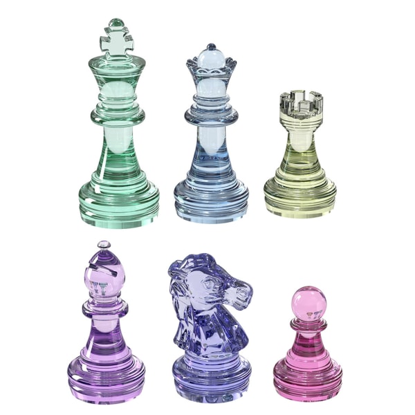 6 st 3D Schack Form Handgjorda schackstycken Form UV Kristall Epoxiform Form Form DIY