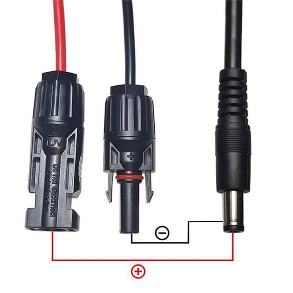 Solar Panel Plugg til 5.5mmx2.1mm Hann Adapter Kabel Konvertere 5.5x2.1mm