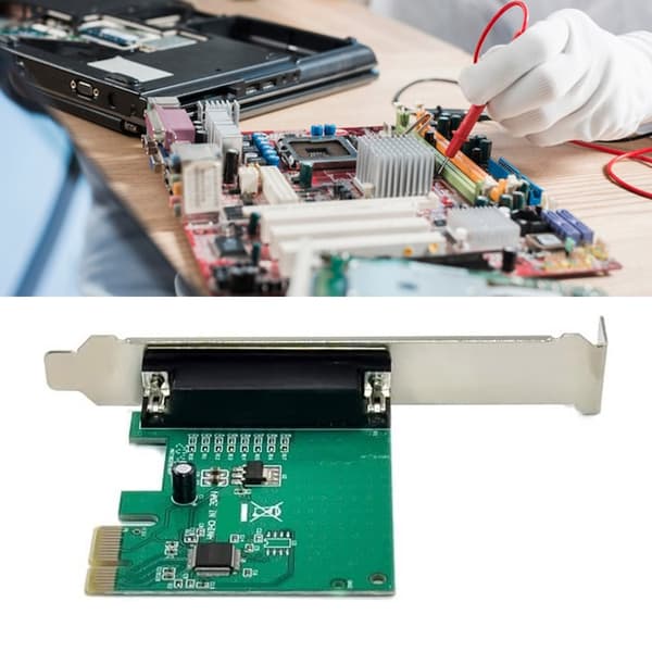 PCIE Controller Card PCIE til DB25 Printer Adapter PCIe Dataoverførsel