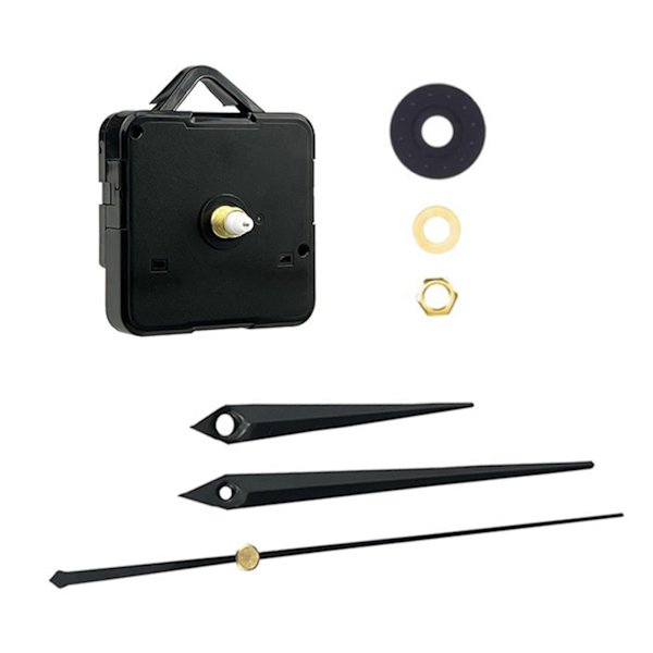 Klockmekanism Kit Batteridriven Quartz Klockrörelse Ersättning Lång & Kort Axel Väggklocka Mekanism Delar
