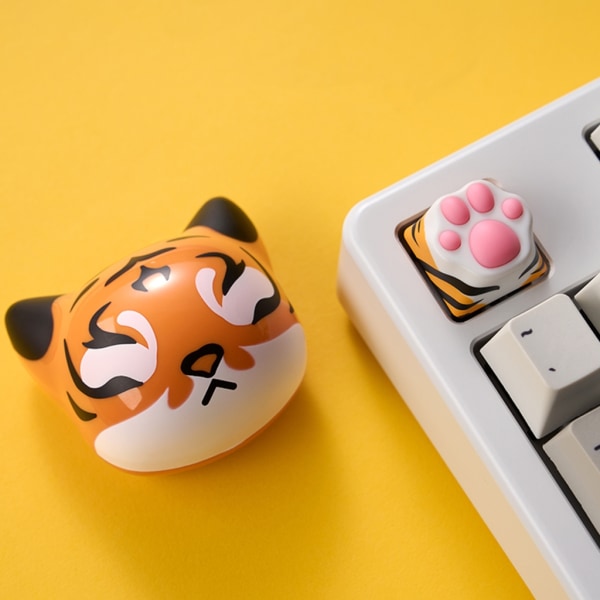 3D Cat Paw Keycaps MX Struktur Keycaps ABS+Silicon OEM Profilnycklar Caps Anpassningsbara Personliga Cat Paw Keycaps null - Ocelot