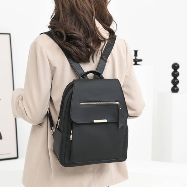 Laptopryggsäck för kvinnor Skolväska Stöldskyddsdagssäck Mode Nylon Researbete Högskoleväskor Casual ryggsäck