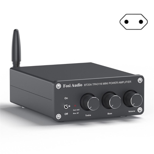 Stereo Receiver Förstärkare BT20A BT5.0 TPA3116D2 Mini Klass D Amp med Bas Diskantkontroll 2 Kanal 100Wx2 EU