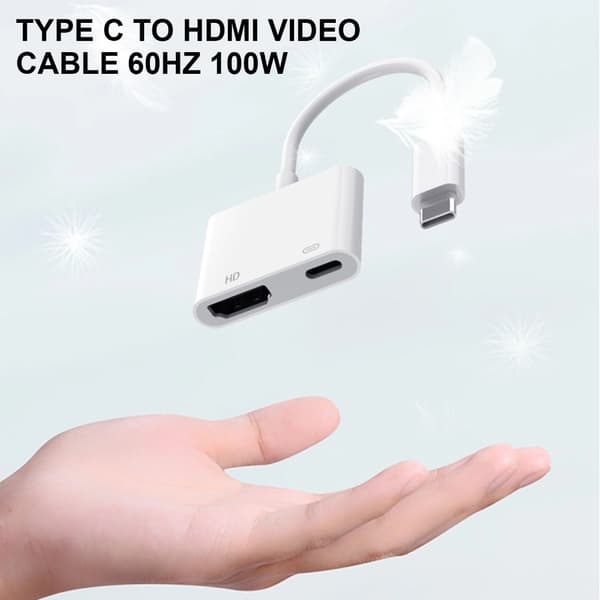 USB C 3.1 10Gbps til 4K60Hz adapterkabel med rask PD100W-lading
