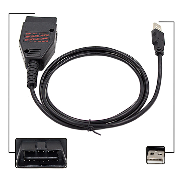 OBD2-skannerikaapeli USB-diagnostiikkatyökalu Galletto 1260 -siruviritystyökalu