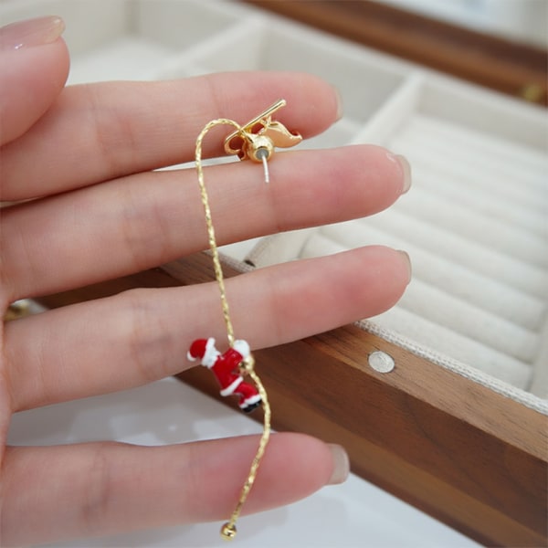 Hängande-tomten dinglar örhängen smycken jul lång tofs örhänge nyår flickvänner gåva roliga smycken