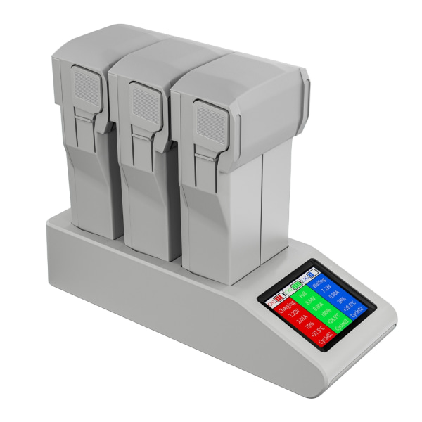 Effektiv laddningslösning för Mini 3 Pro/Mini 3 batterier Laddningshubbar Ladda 3 batterier samtidigt Trippelplatser