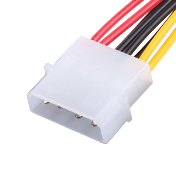 Serieport Sata 1 till 2 Splitter Power Dual Sata 15Pin Power Line till Large 4Pin IDE Power Cord Converter Extension
