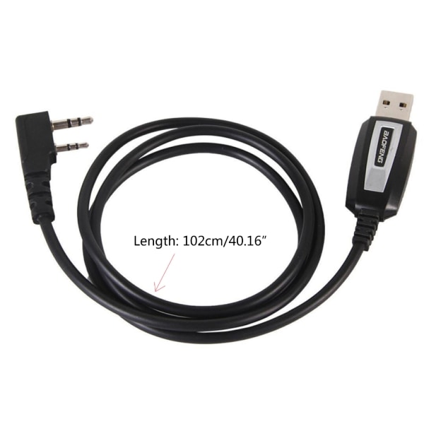 Vattentät USB programmeringskabel med Driver CD Firmware för BaoFeng UV5R/888s Walkie Talkie K Connector Wire