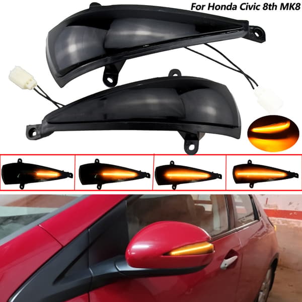 Flydende LED Dynamisk Side Marker Blinklys Indikator til Civic Hatchback