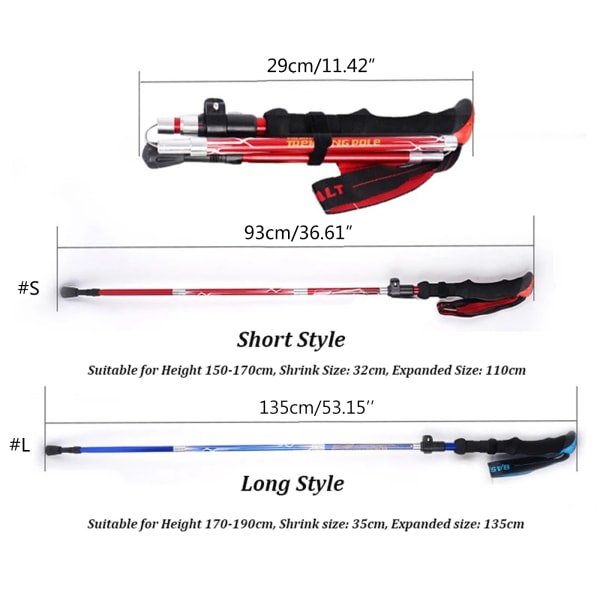 Walking Stick, justerbar hopfällbar utdragbar käpp, lätt flexibel gånghjälp hopfällbar käpp Short Purple