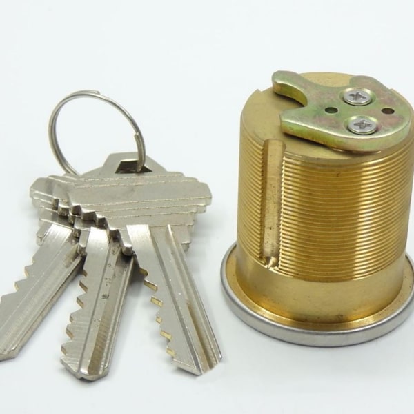 Mässing Mortise Cylinder med KeyStorefront Säkerhet för Kommersiell Dörrlås 1Inch