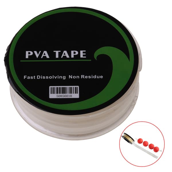 PVA Tape til fiskefoder Vandopløseligt 10mmx20m Hurtig Opløsning Tackle Transp