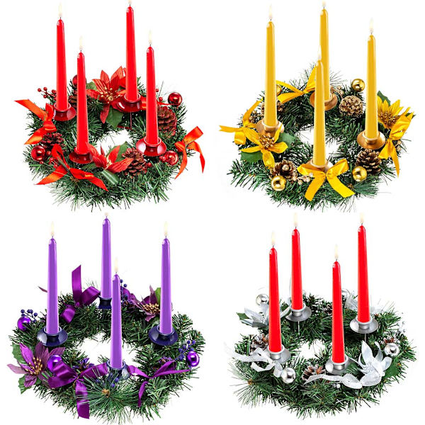 Julkrans Ljusstake Hem Fest Xmas Ljusstakar Bord Kyrka Matsal Prydnad Red