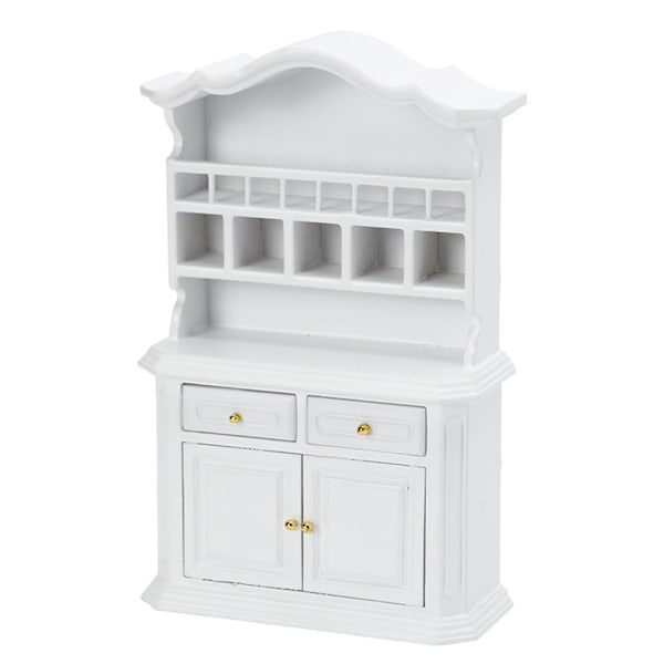 Mini Två Fack Bokhylla Hantverk 1:12 Dockhus Miniatyr Modell för Dockhus