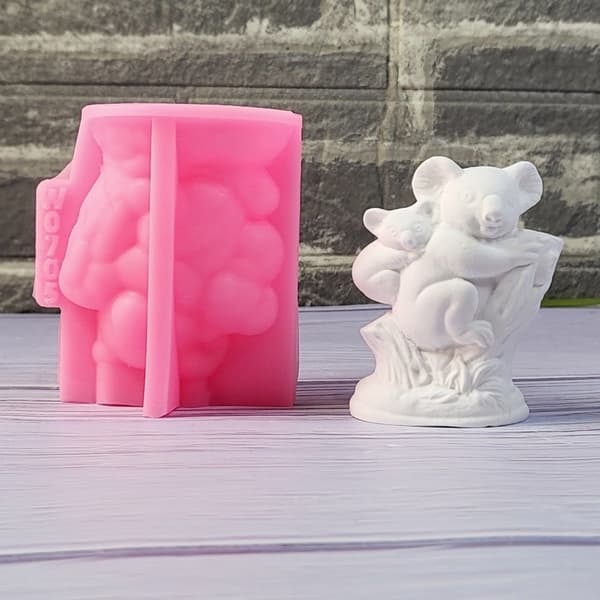 Koala med Baby Form Silikoneforme Ornament Støbeforme Gipsforme