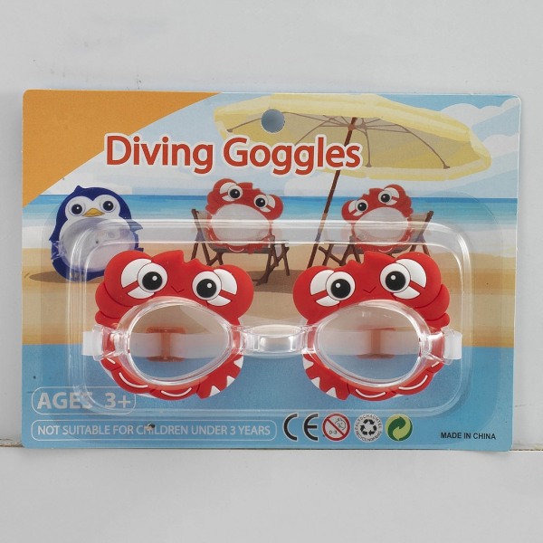 Tecknad barn Anti-dimma Simglasögon Skyddsglasögon Dykning Surfglasögon Tecknad design Glasögon för pojke flicka bad Crab - Crab