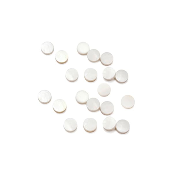 20st 3x2mm Naturlig vit Pärlemor Shell Inlay Gripbräda Gripbräda Prickar för gitarr Bas Ukulele-Banjo Caibei