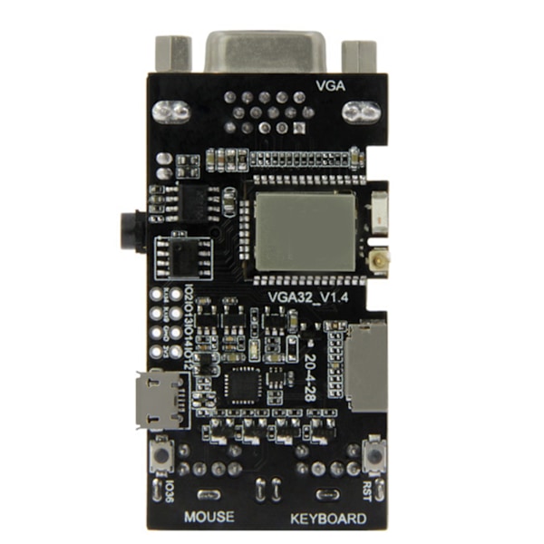 VGA Kontrollerkort PS/2 Mus Tangentbord Kontrollmodul med Micro32 Chipset Spelmotor ANSI/VT Terminal för ESP32