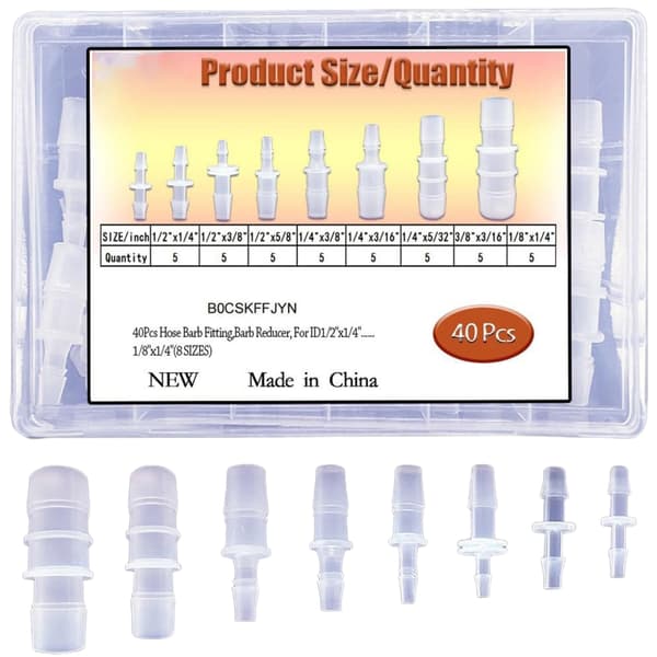 Stabila Plastslangskopplingar Paket 40st Luft Vattenpump Adapter Set