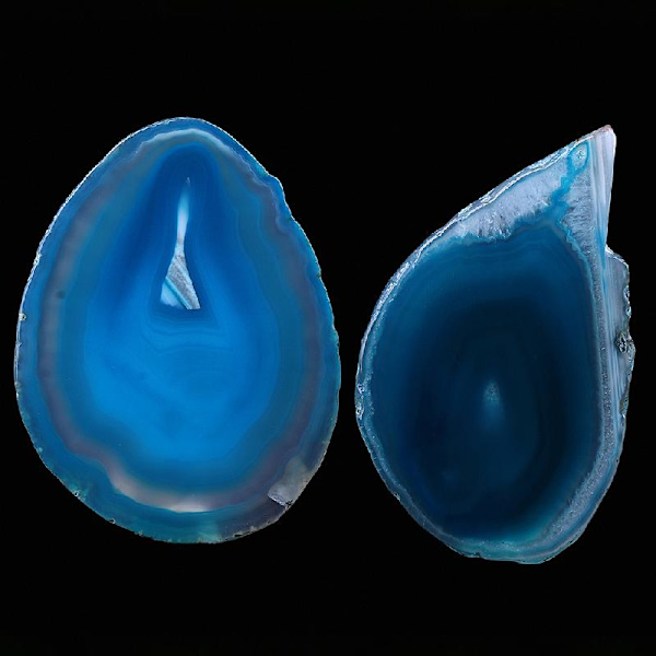 Agat skiva naturlig kristall skiva sten DIY hänge mineral dekoration för hemrum DIY smycken charm tillbehör Blue - 50mm-70mm