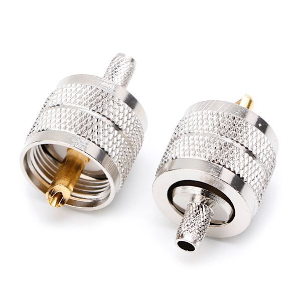 10 ST UHF hane PL259 Plug Crimp RG58/142 LMR195 RG400 skruvad kopplingskontakt