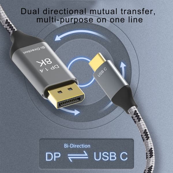 DisplayPort 1.4 til USB C-forbindelse til videoudgang