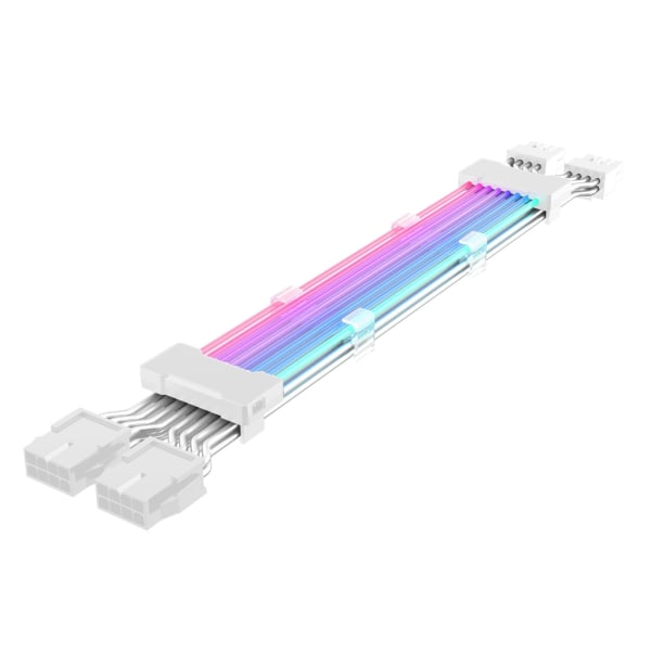 PC- case- PSU-förlängning RGB-kabel 24Pin PCI-E GPU 8PinX2,8PinX3 Neon-Color Line ARGB Streamer- Transfer Adapter 5V3Pin Black 24p