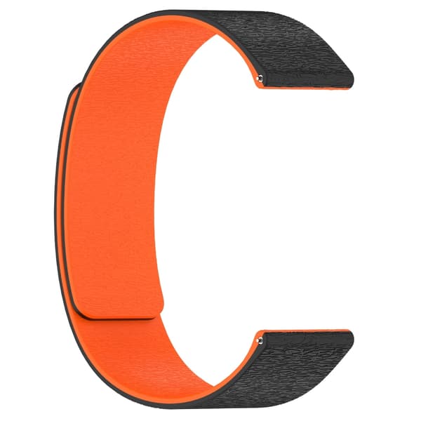 Silikone Rem Erstatning Magnetisk Håndledsrem Armbånd til Watch 4 5 6 Grey orange 22mm